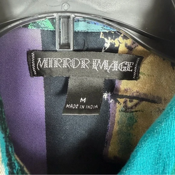 Mirror Image Vintage Denim Jacket W/Colorful Abstract Art.  Size Medium.  EUC. - Picture 3 of 11